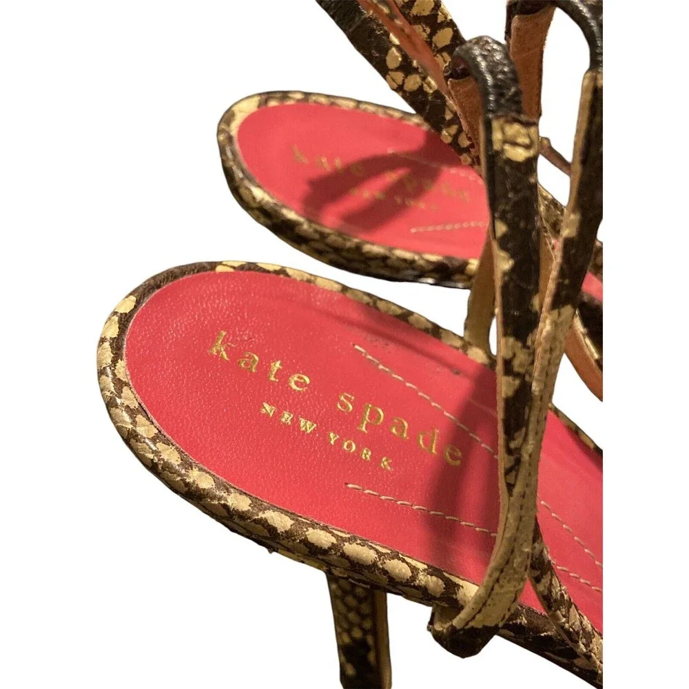 Kate Space Lizard Skin Sling back Heels Size 8B Animal Print - Picture 7 of 9